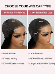 Blonde Water Wave Lace Front Wig 613 Human Hair Transparent Lace Wigs