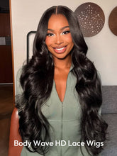 16-40 Inches Long Wigs HD Lace Front Wigs Preplucked Hairline Body Wave Real Human Hair