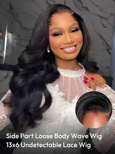 Upgraded M Hairline Wig Side Part Loose Body Wave Wig With Lagos 13x6 Ready To Go Wig 180% Density