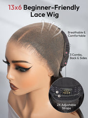 Upgraded M Hairline Wig Side Part Loose Body Wave Wig With Lagos 13x6 Ready To Go Wig 180% Density