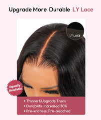 Burgundy & Blonde Skunk Stripe Lace Front Wig Transparent Human Hair Wig