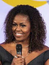Kinky Brown Lace Front Shoulder Length Without Bangs Michelle Obama Wigs