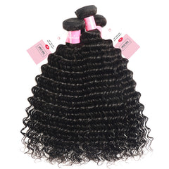 3 Bundles/Lot Deep Wave Hair Weaves Brazilian Hair Bundles
