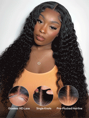 Long Wigs Deep Wave 16-36 Inches Human Hair Lace Front Wigs Natural Hair Frontal Wigs
