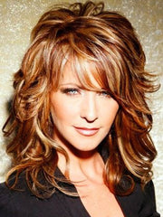 Best Shoulder Length Curly Lace Front Copper Wigs 15 Inch