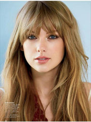 High Quality Long Straight Blonde With Bangs Taylor Swift Inspired Wigs