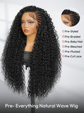 13x6 HD Lace Front Wear and Go Wig Side Pre-Braided Wig With Natural Wave Voluminous Human Hair
