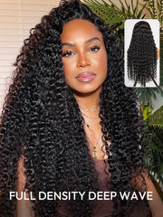 Deep Wave 13x6 Long HD Lace Front Wigs 40 Inch Real Hair Wigs Long Black Hair Wigs