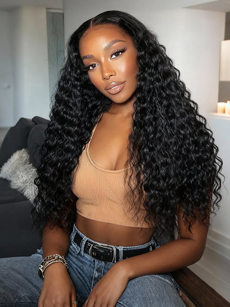 Water Wave Long Hair Wigs 16-36inches Natural Wave Long Lace Front Wigs