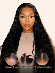Water Wave Long Hair Wigs 16-36inches Natural Wave Long Lace Front Wigs