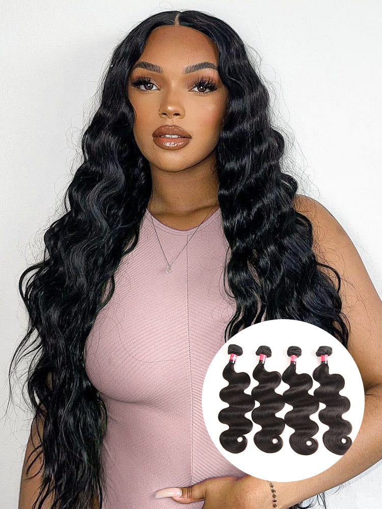 West Kiss Brazilian Body Wave 4 Bundles 9A Brazilian Virgin Hair Body Wave Bundles