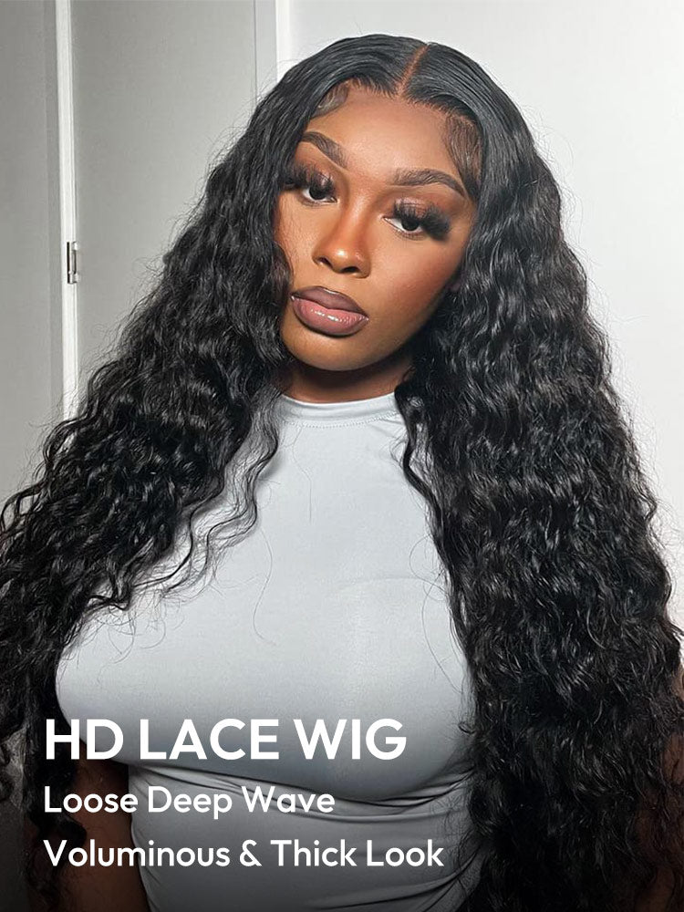Long HD Lace Wigs 16-36 Inches Loose Deep Wave Long Wavy Lace Front Wigs