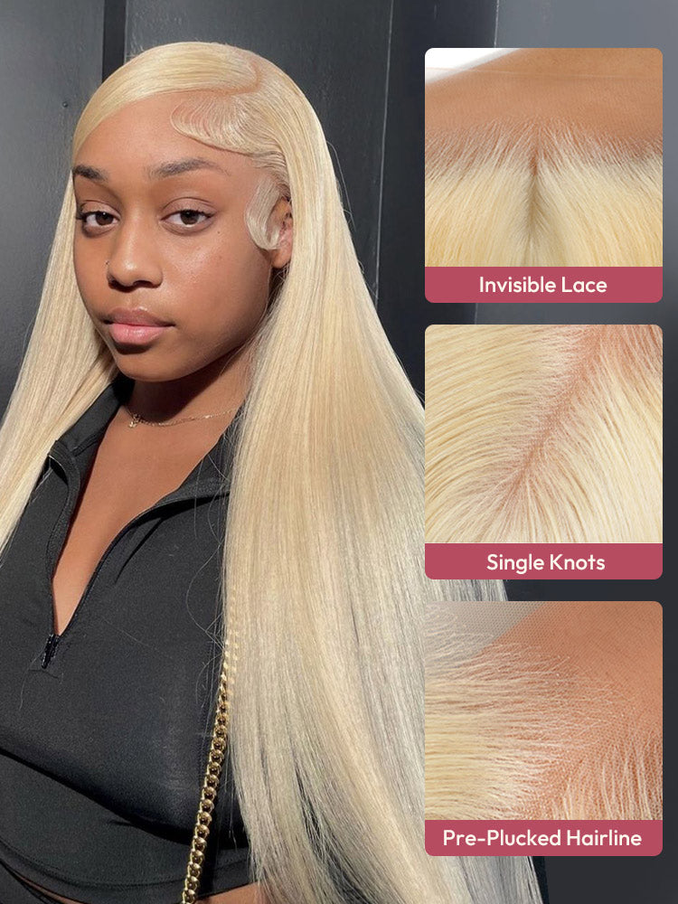 Blonde Wigs 613 Straight Hair 13*6 Frontal Wigs Human Hair Lace Front Wigs