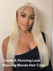 Straight 613 Wigs 5*5 Closure Wigs Pure Blonde 13*4 Lace Front Wigs On Sale