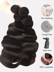 West Kiss Brazilian Body Wave 4 Bundles 9A Brazilian Virgin Hair Body Wave Bundles