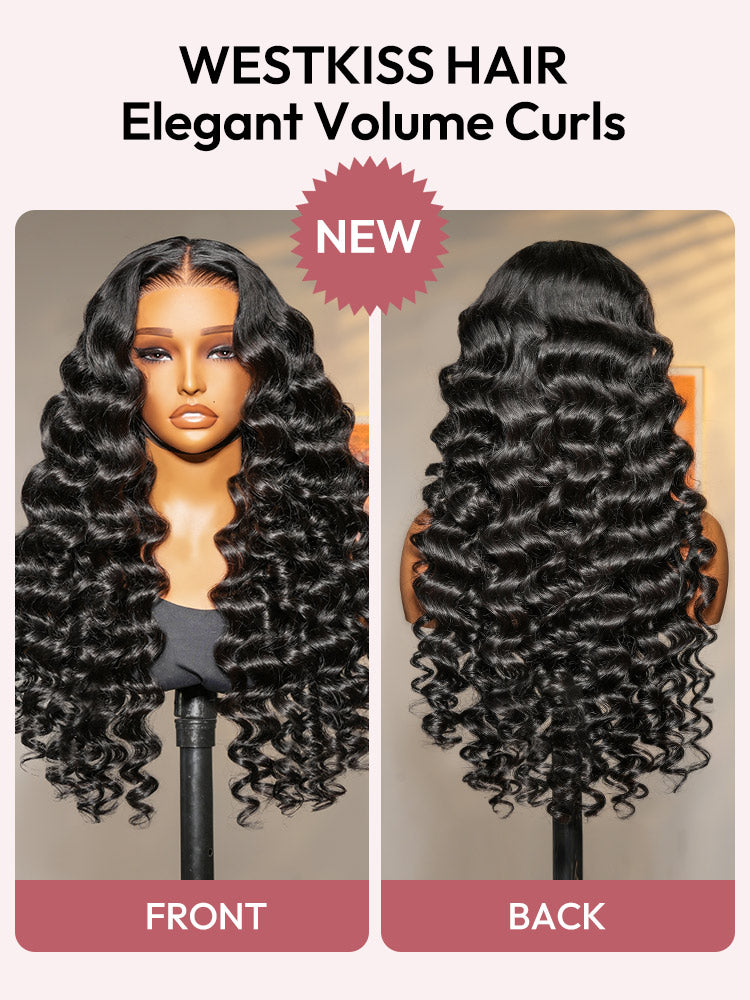 Loose Wave Wand Curls Wig 13x6 HD Lace Front Human Hair Wig With Pre-plucked&bleached