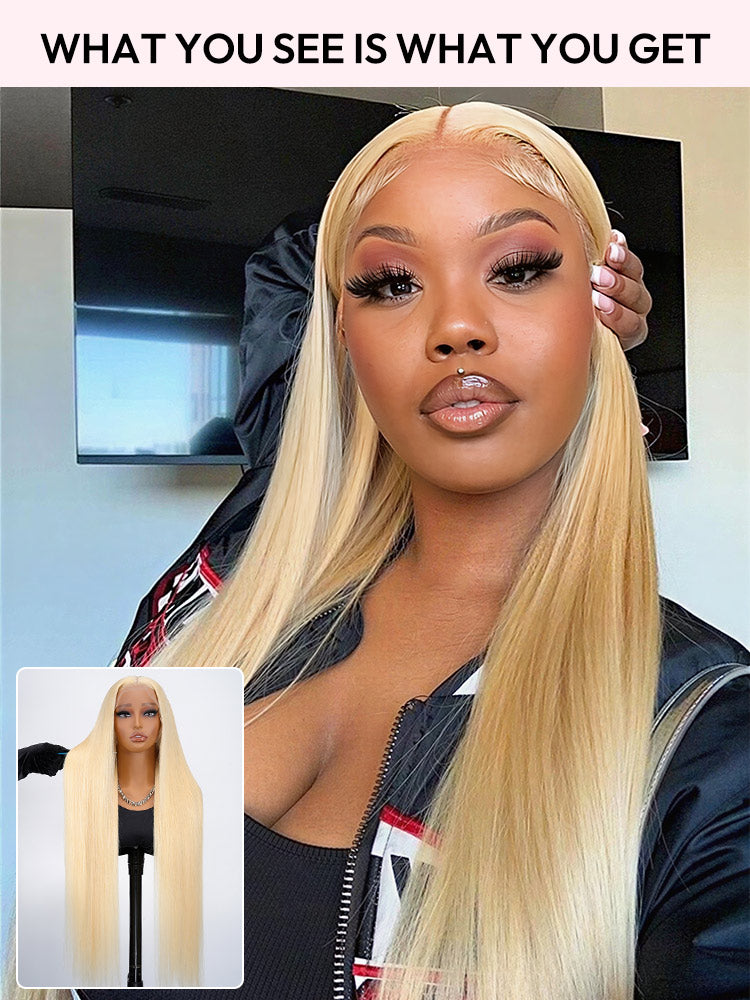 Blonde Wigs 613 Straight Hair 13*6 Frontal Wigs Human Hair Lace Front Wigs