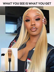 Blonde Wigs 613 Straight Hair 13*6 Frontal Wigs Human Hair Lace Front Wigs