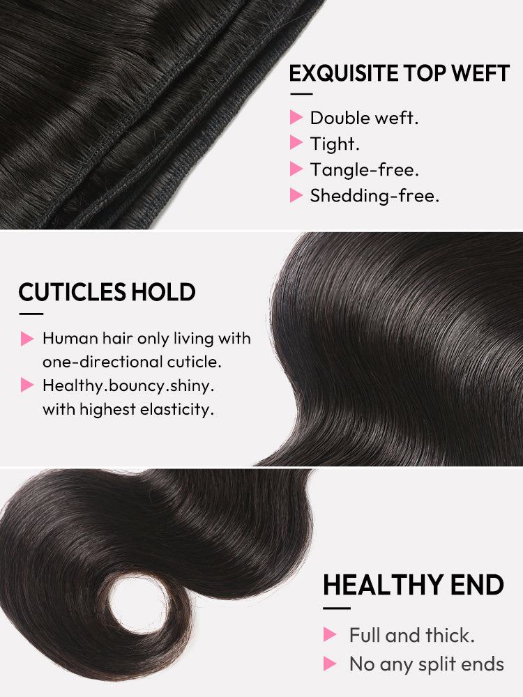 West Kiss Brazilian Body Wave 4 Bundles 9A Brazilian Virgin Hair Body Wave Bundles