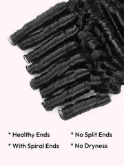 3PCS Burmese Curly 100% Human Hair Bundles Brazilian Virgin Hair Natural Black Soft & Bouncy Curly