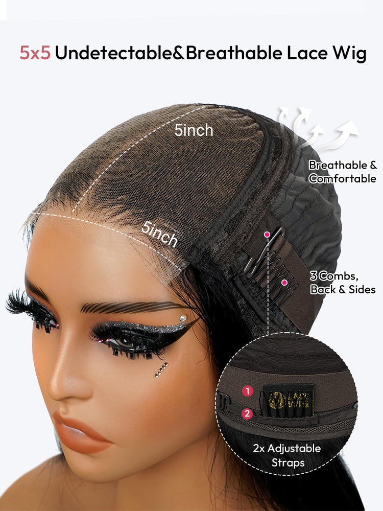 Loose Deep Wave Wigs 5*5 Closure Wigs Brazilian Lace Closure Wigs For Sale