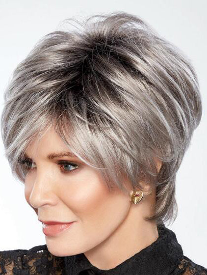 Boycuts Grey 8" Wavy Jaclyn Smith Wigs