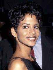 Wavy Black Lace Front Cropped Boycuts Halle Berry Wigs