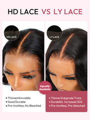 Glueless Layered Cut Ocean Wave with Curtain Bangs Ready to Go Wig