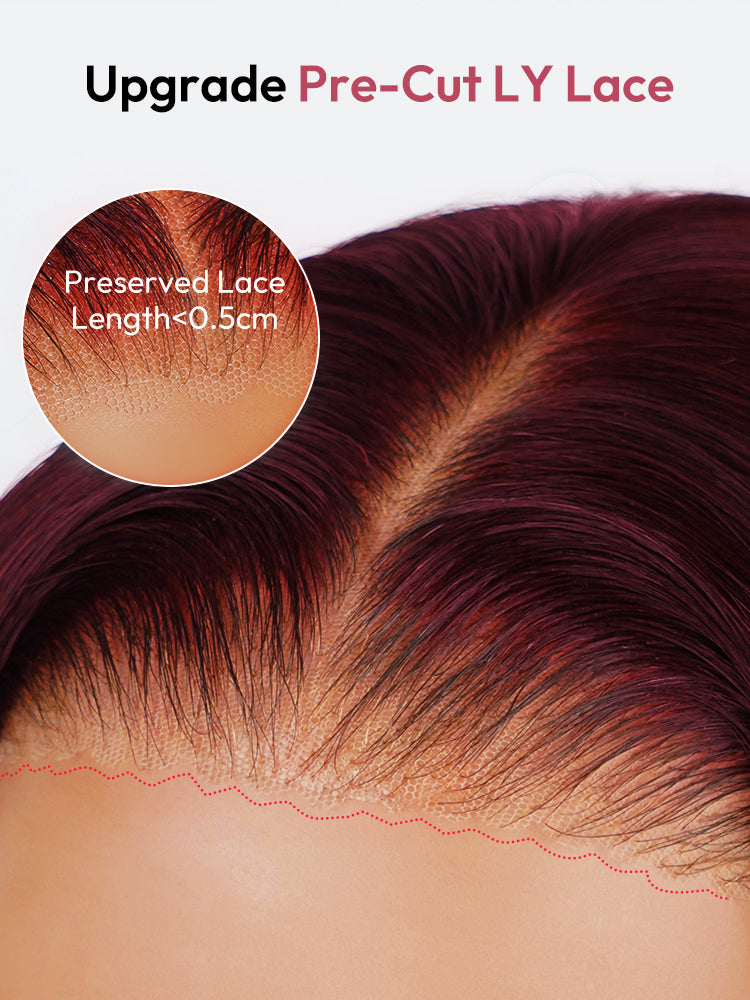 Ready To Go Wigs - 99J Burgundy Deep Wave Lace Front Wigs Customized Pre Colored Deep Weave Hair
