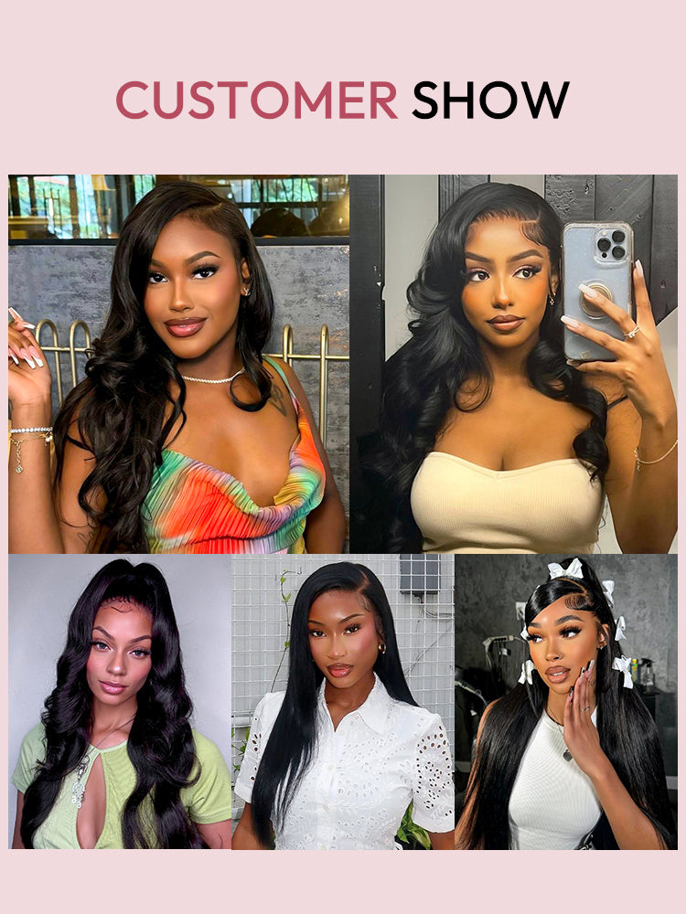 HD Wigs Lace Closure Wigs Transparent Body Wave Straight Invisible Wigs