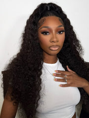 Long Wigs Deep Wave 16-36 Inches Human Hair Lace Front Wigs Natural Hair Frontal Wigs