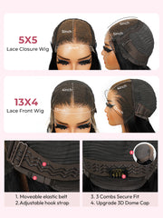 HD Lace Closure 12 Inch Bob Wig Straight Undetectable Lace Bob Wigs