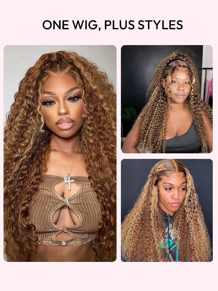 Deep Wave Highlight Lace Front Wigs 16-30 inches