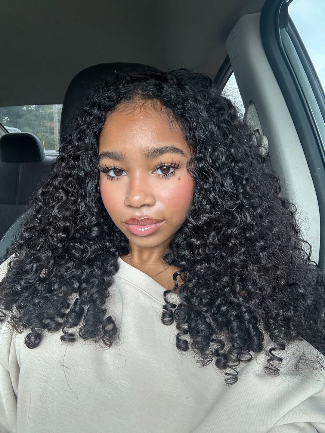 Glueless Burmese Curly Half Wig With Drawstring Flip Easy To Wear Half Wig
