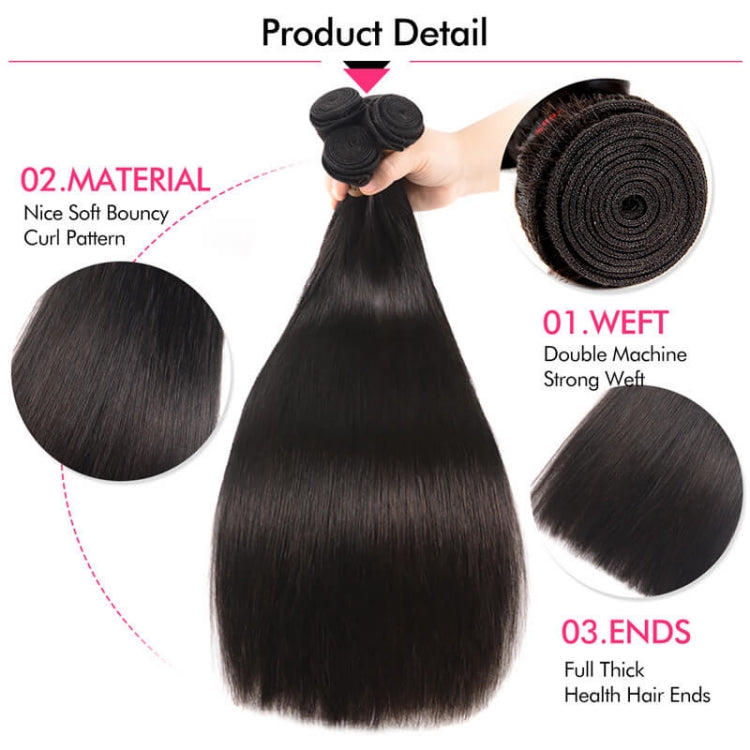 West Kiss Hair 3 Bundles Brazilian Straight Hair Weaving