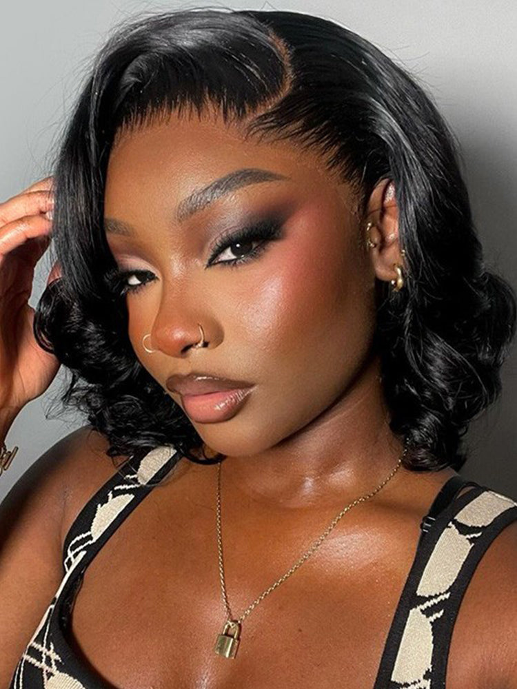 Body Wave Super Invisible LY Lace Front Bob Wigs Bob Lace Front Wigs With Baby Hair Short Wigs