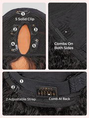 Burmese Curly V Part Wig With Full Spiral Voluminous Human Hair Beginner Friendly Wig