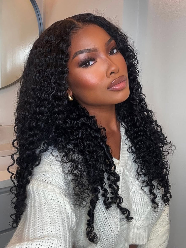 Water Wave 5*5 Closure Wigs Pre Plucked Natural Wave Real Human Lace Wigs