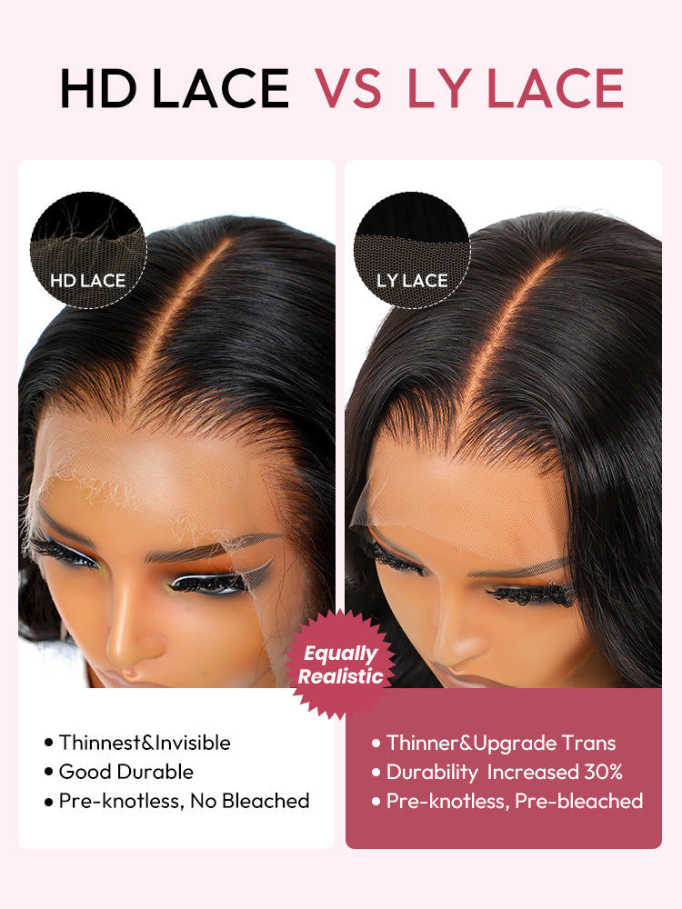 HD Wigs Lace Closure Wigs Transparent Body Wave Straight Invisible Wigs